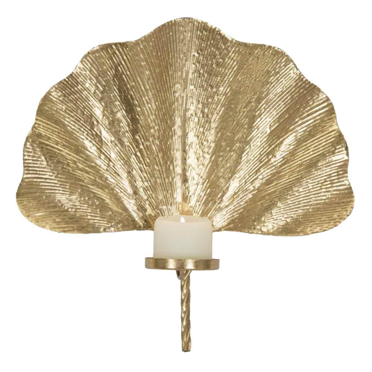 Portacandela Da Muro Glam Leaf cm.41x11,5x40 |Mauro Ferretti