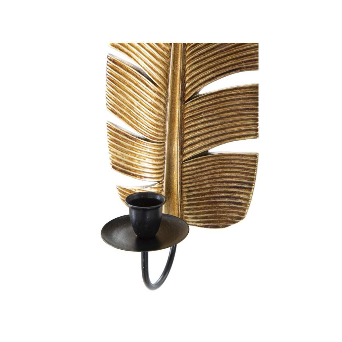 Portacandela Da Muro Leaf cm.12,8x8,9x31,2 |Mauro Ferretti