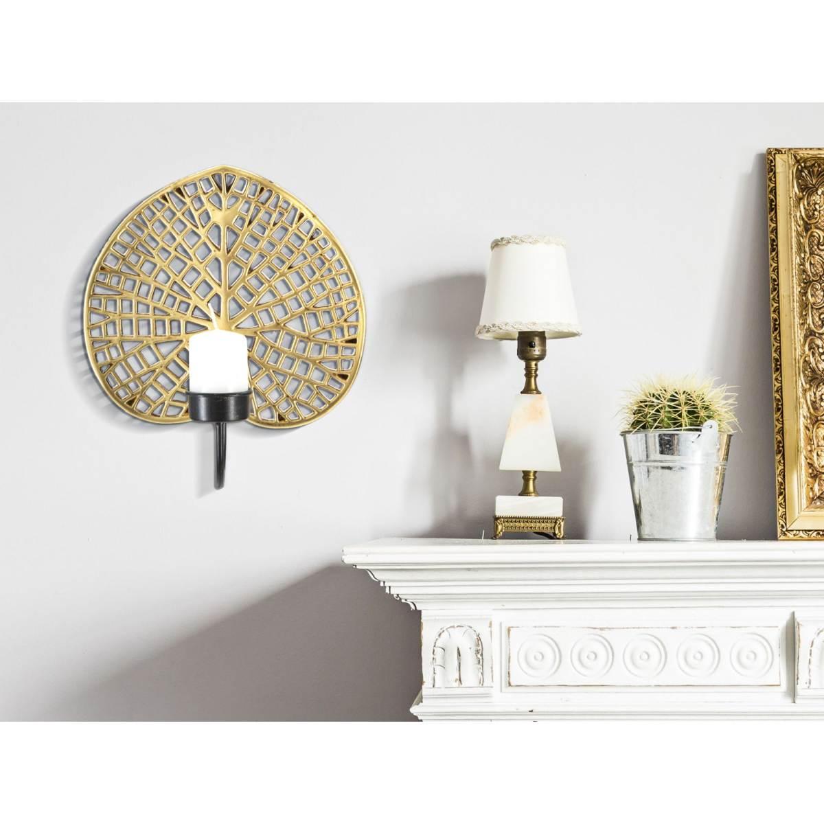 Portacandela Da Muro Lotus cm.20x8x22,2 |Mauro Ferretti