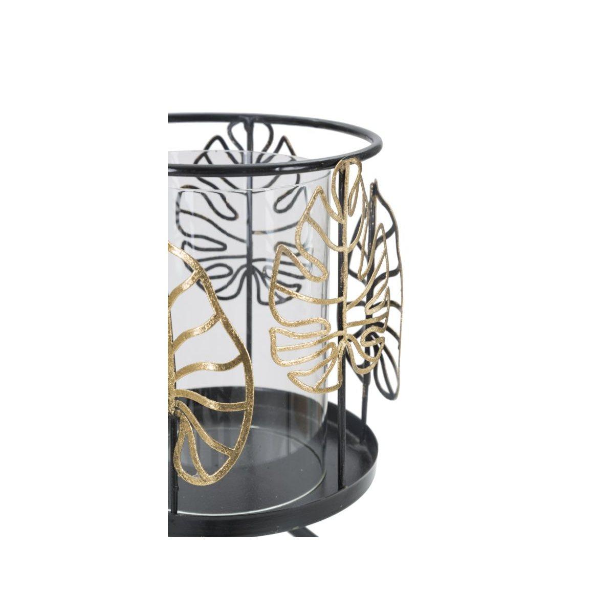 Portacandela Foglie Gold cm.Ø15x23,3 |Mauro Ferretti