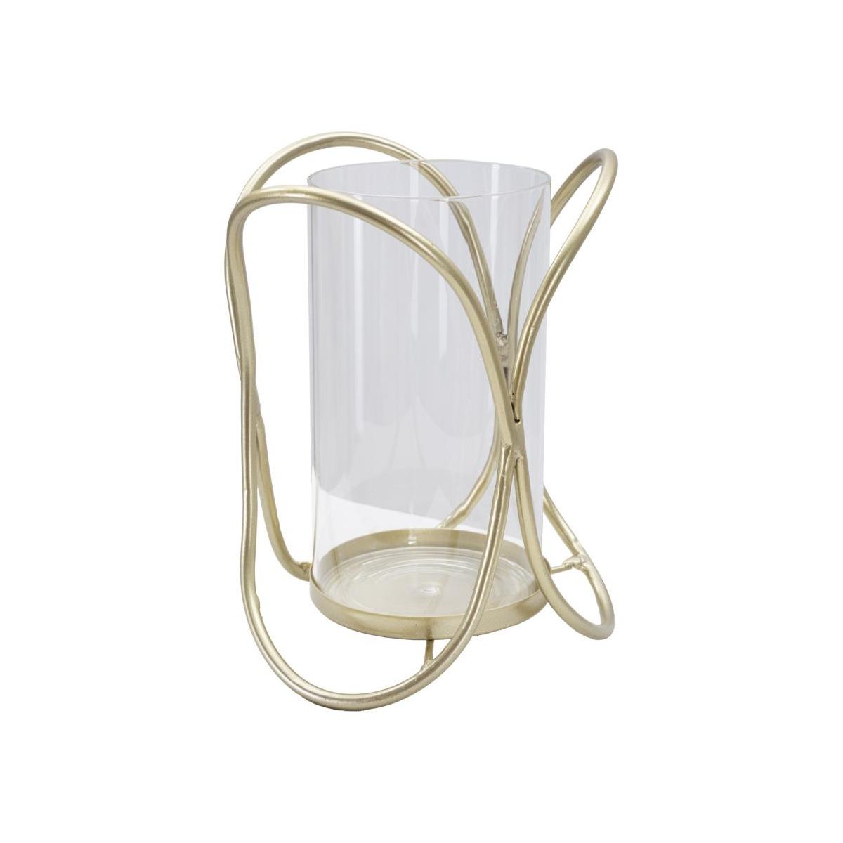 Portacandela Glox Gold cm.Ø16x21,5 |Mauro Ferretti