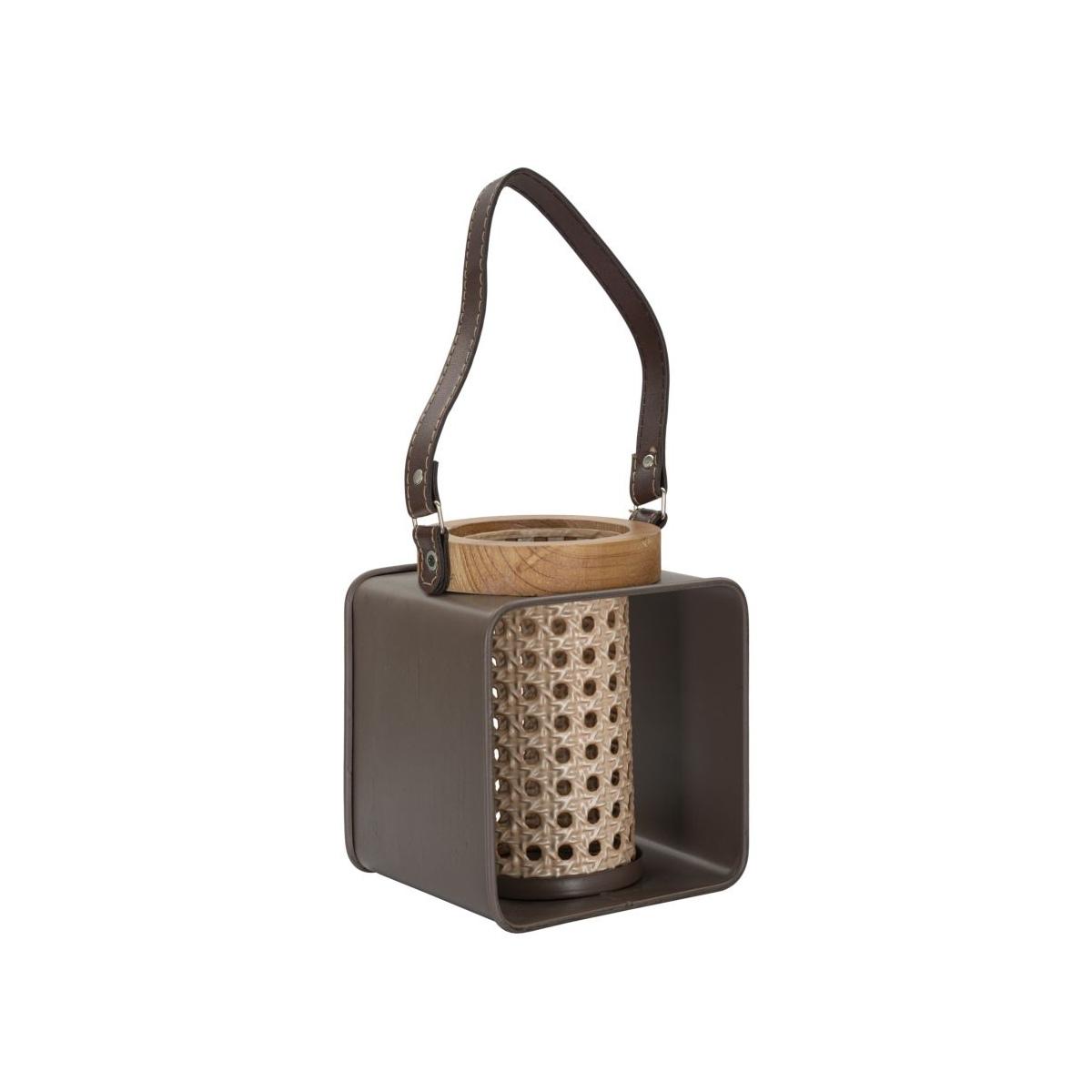 Lanterna Iron-Rattan cm.16x13x20 |Mauro Ferretti