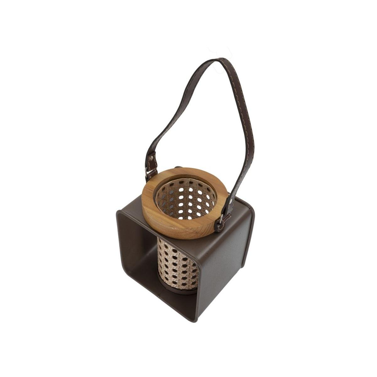 Lanterna Iron-Rattan cm.16x13x20 |Mauro Ferretti