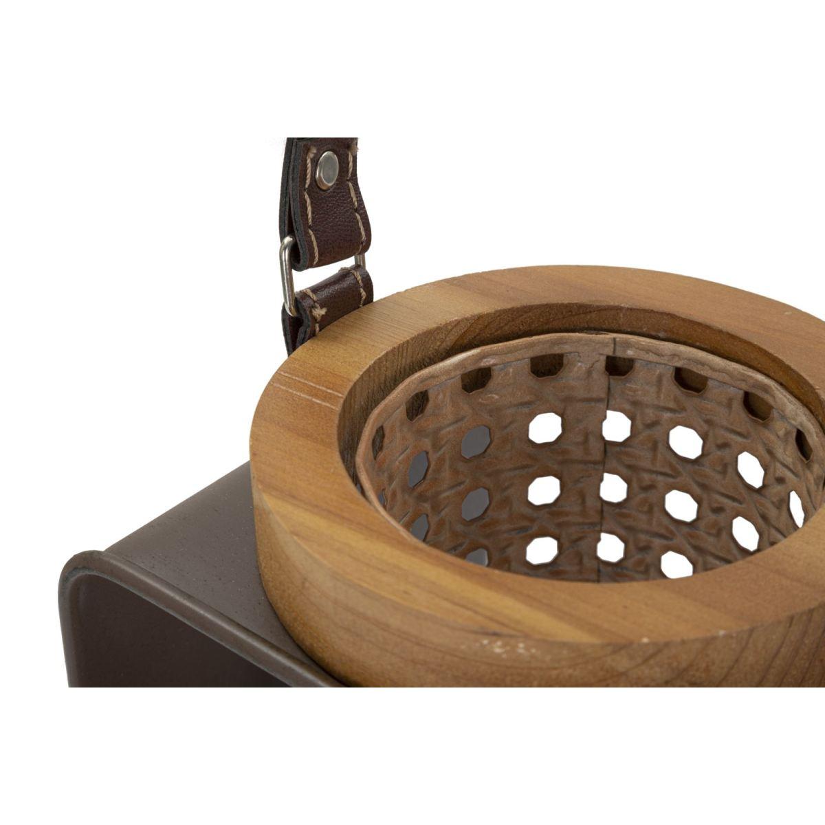 Lanterna Iron-Rattan cm.16x13x20 |Mauro Ferretti