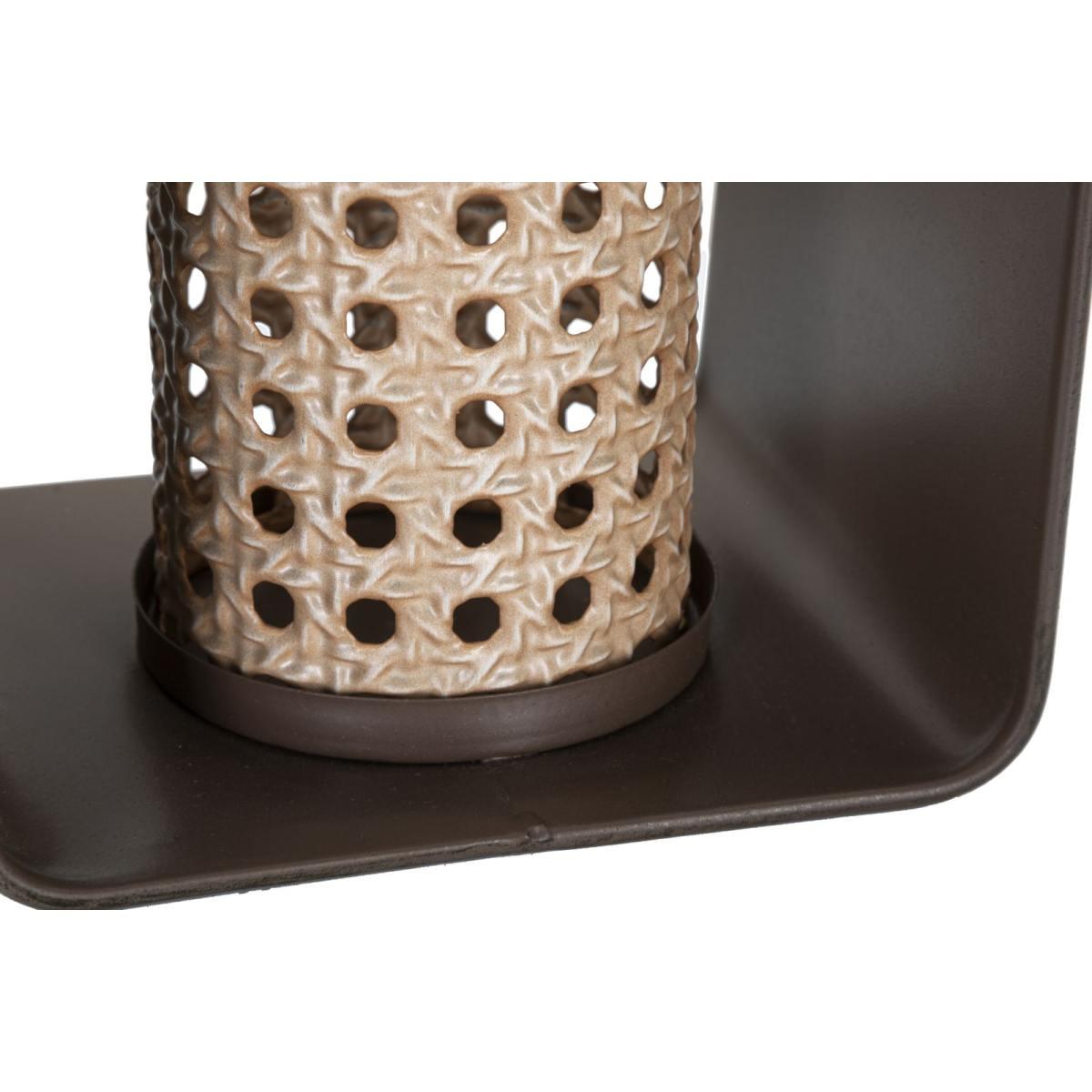 Lanterna Iron-Rattan cm.16x13x20 |Mauro Ferretti