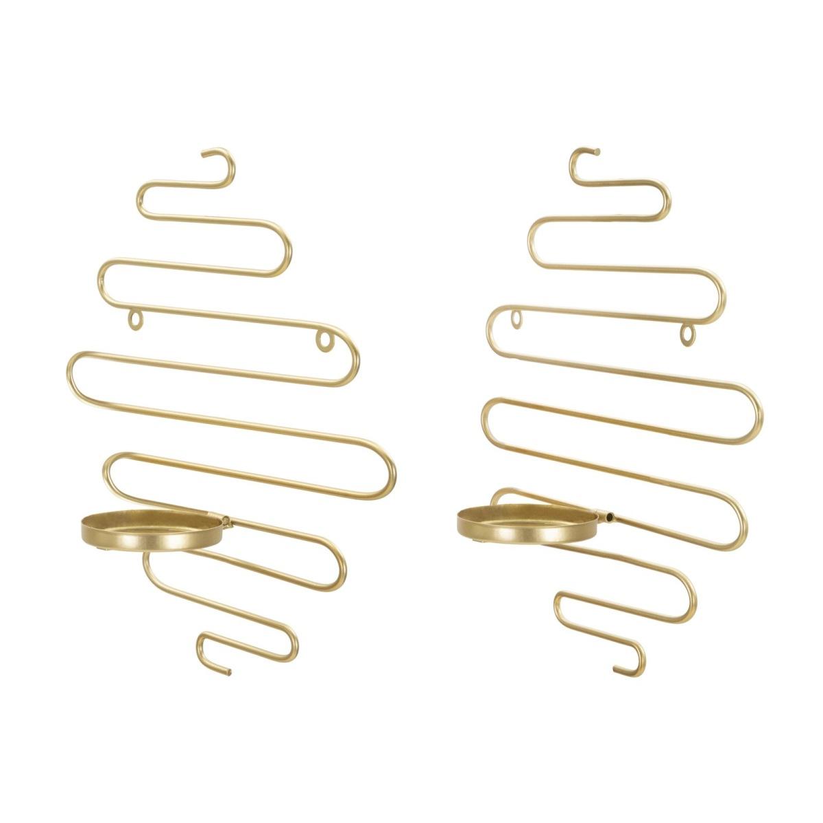 Portacandela Da Muro Alid Coppia cm.33x10x34 Vetro Non Incluso |Mauro Ferretti