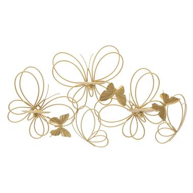 Portacandela Da Muro Farfalle cm.61x12x34 |Mauro Ferretti