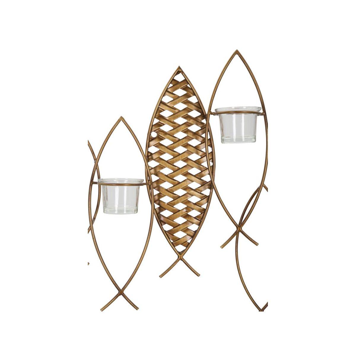 Portacandela Da Muro Fish cm.66x9x40,5 |Mauro Ferretti