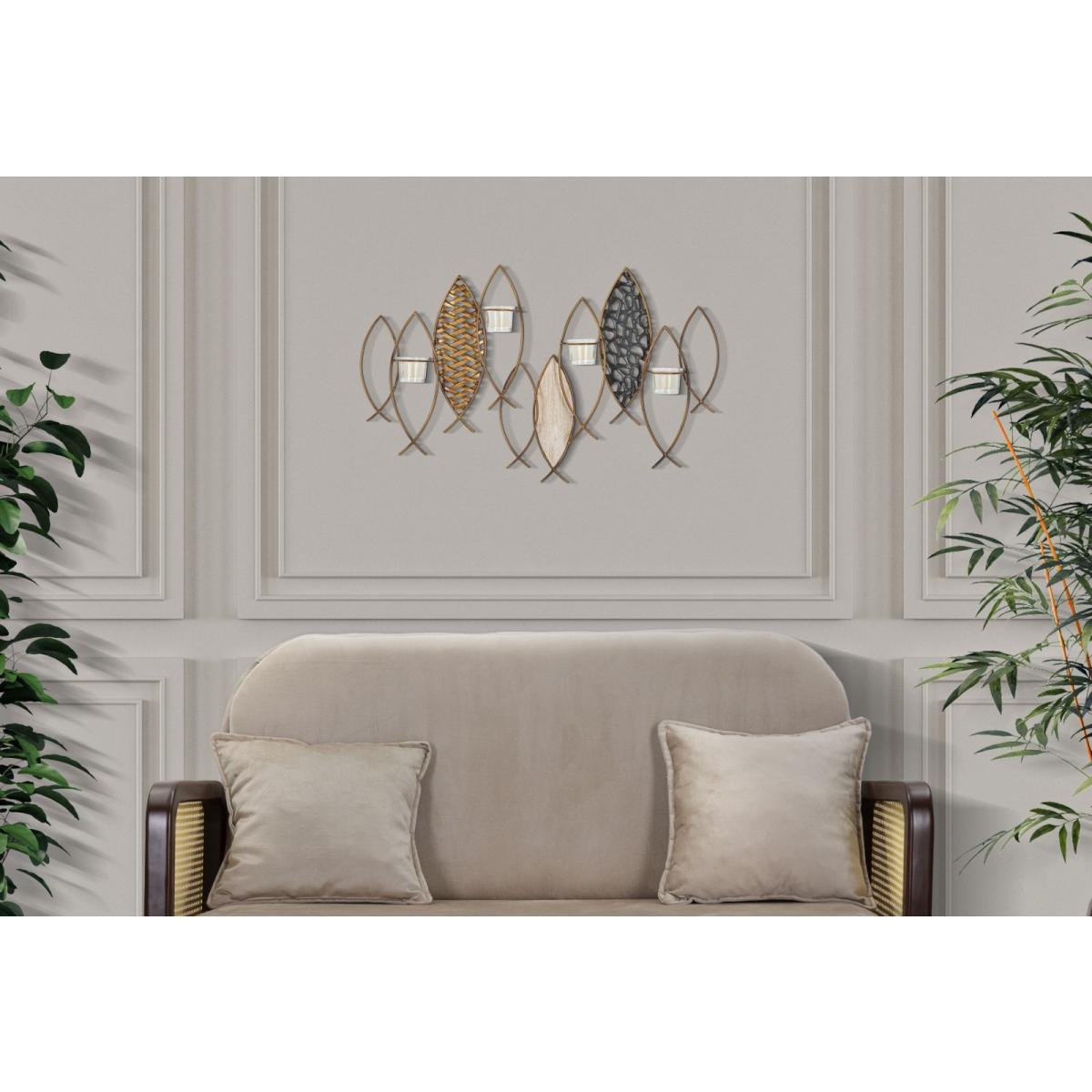 Portacandela Da Muro Fish cm.66x9x40,5 |Mauro Ferretti