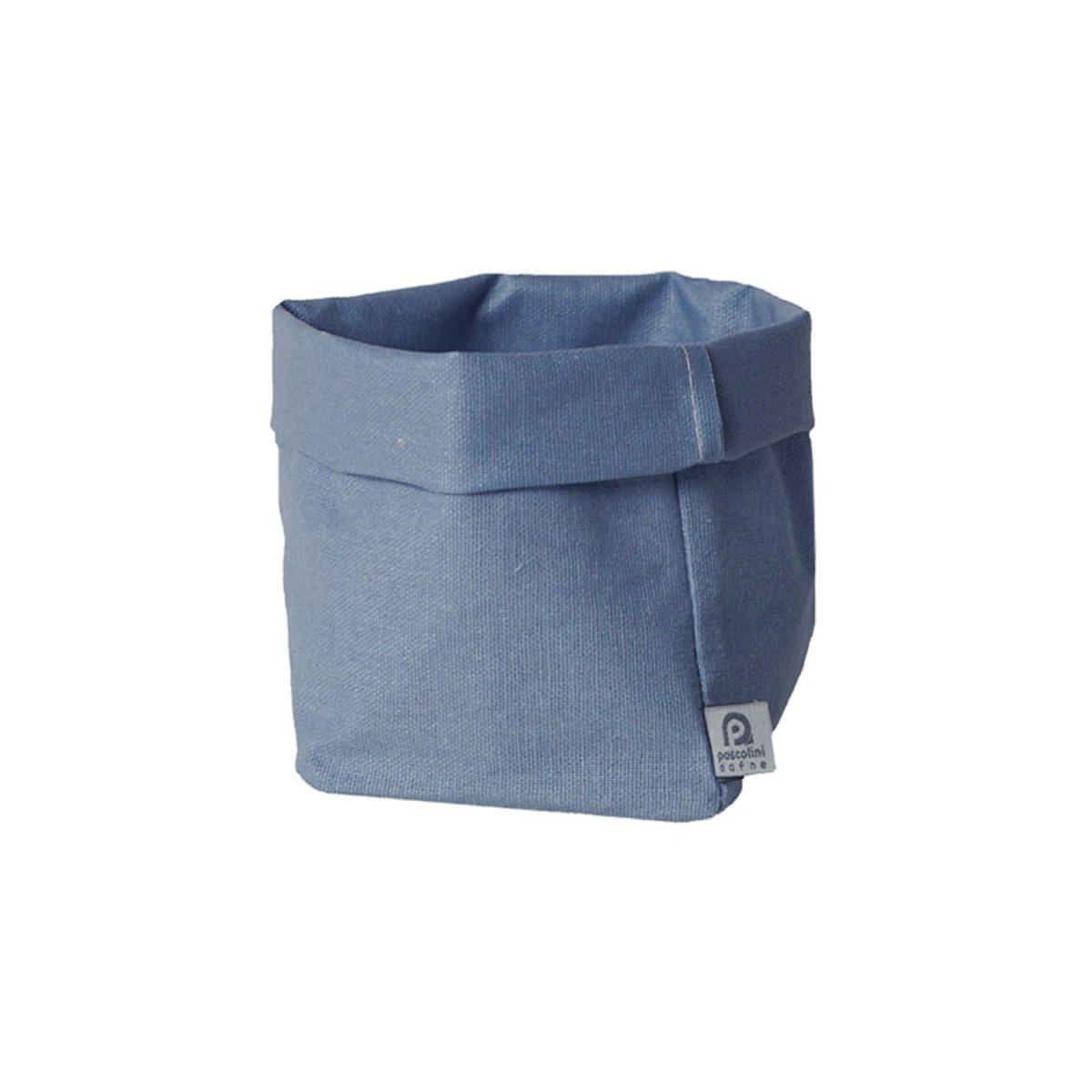 Sacchetto Portaoggetti Lino Teflon Azzurro cm.14x15x23 | Dafne