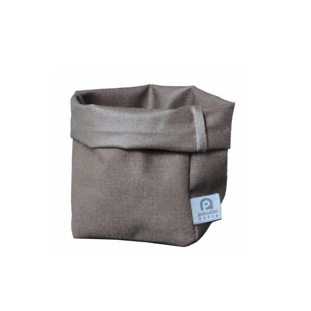 Sacchetto Portaoggetti Lino Teflon Nocciola cm.14x15x23 | Dafne