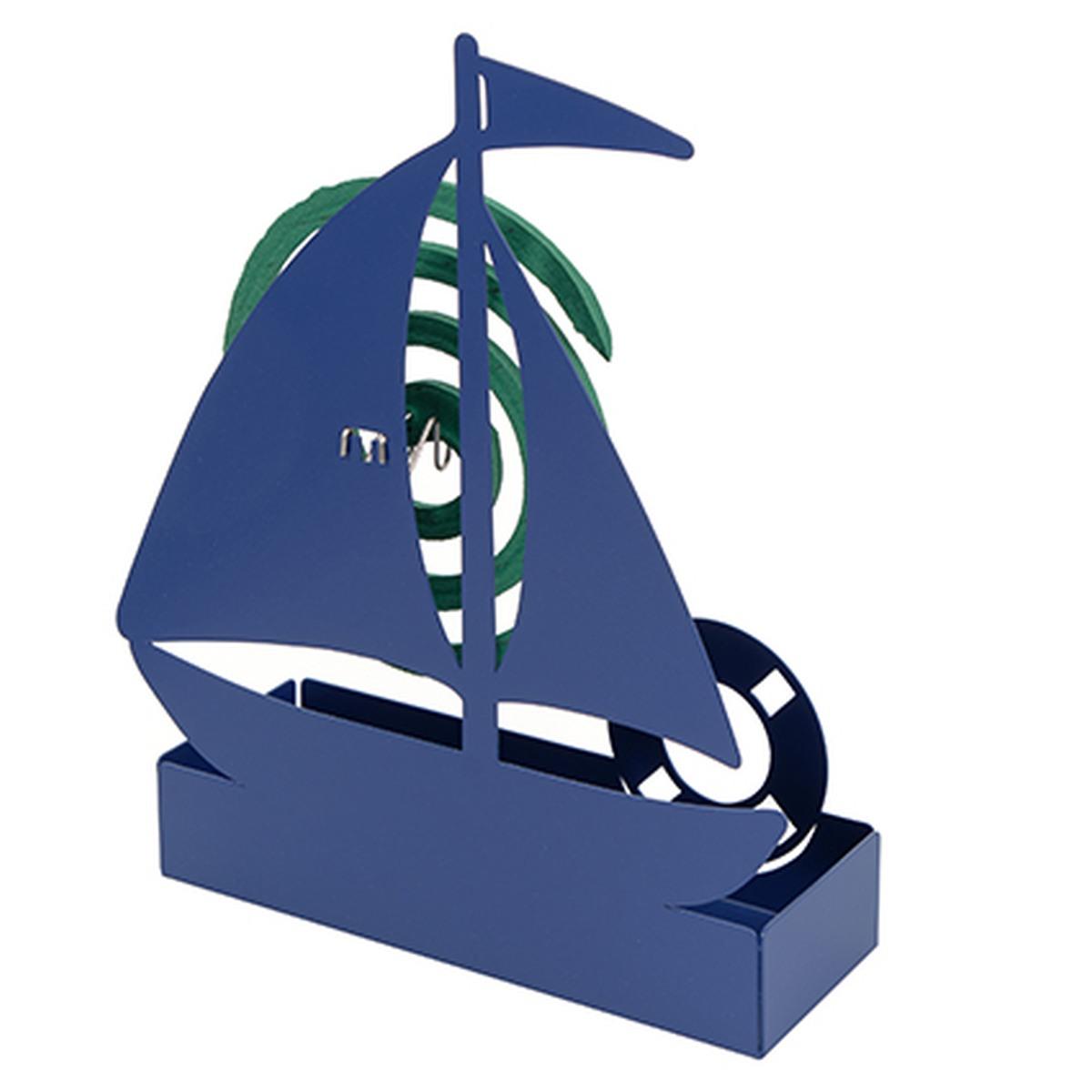 Portaspirali Barca Vela Blu cm.18x5x18 | Montemaggi