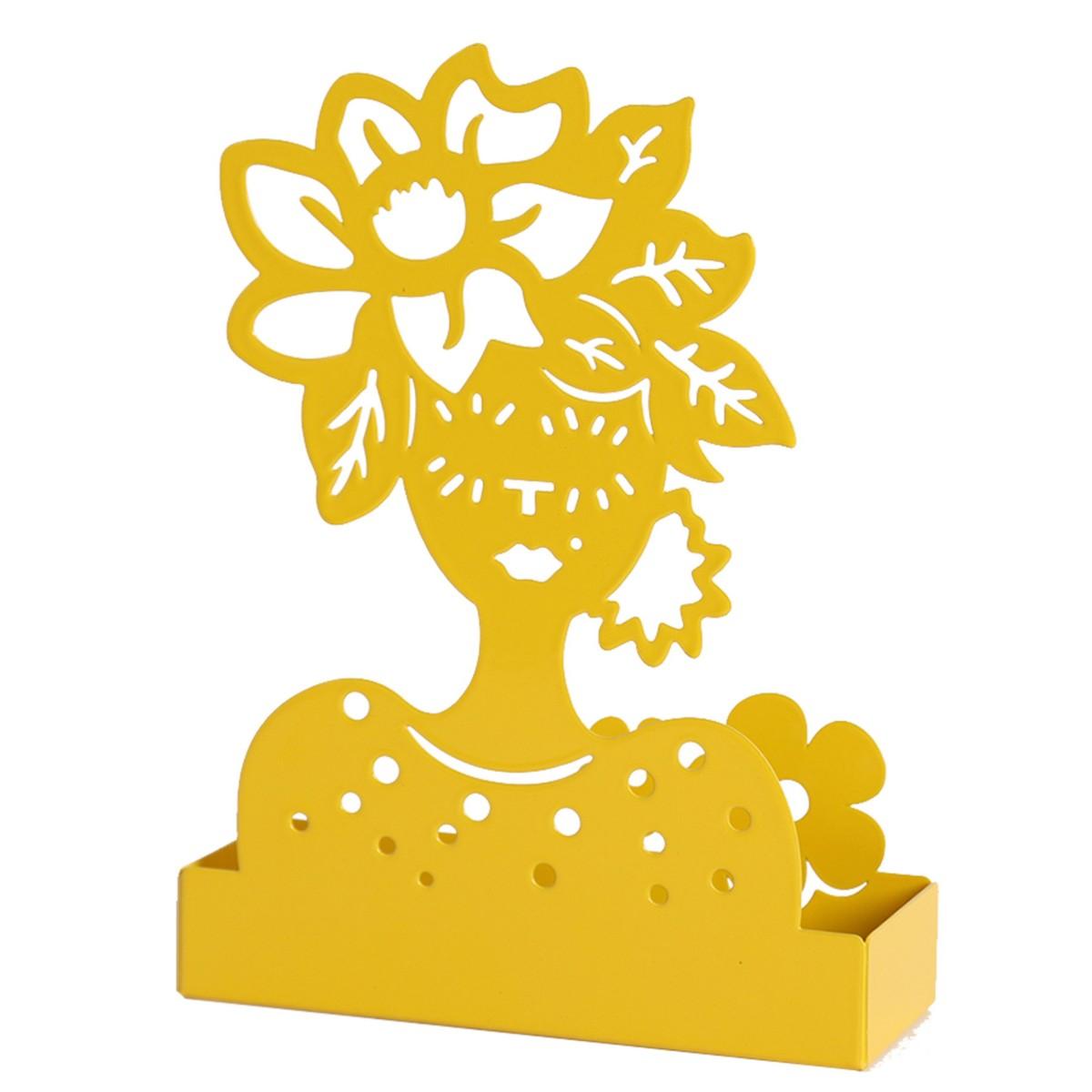 Portaspirali Metallo Stilosa Magnolia Gialla cm.18x5x18 | Montemaggi