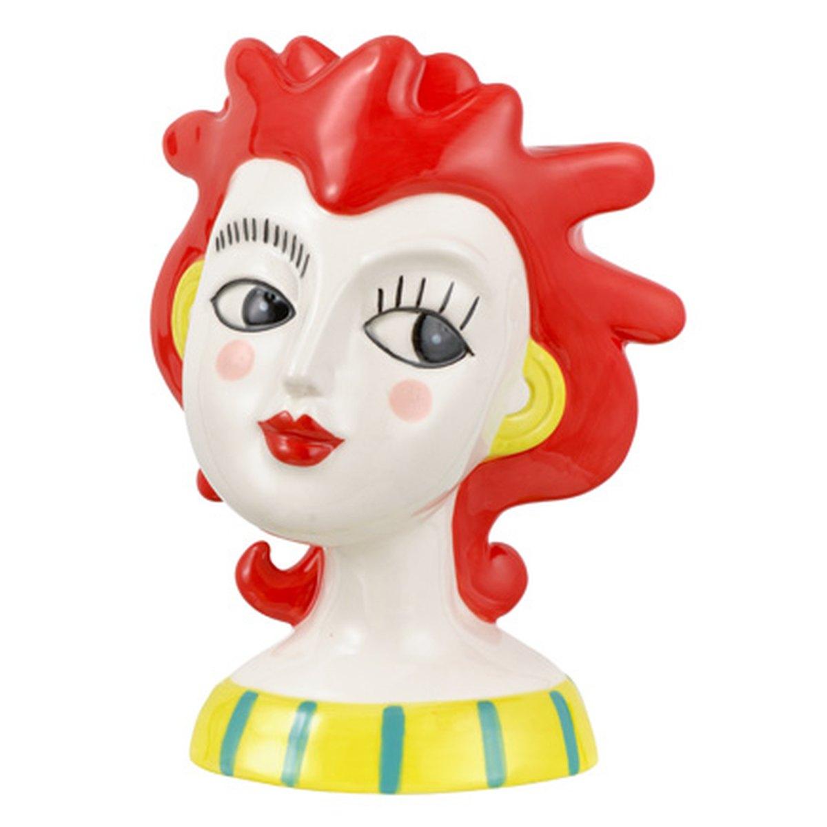 Vaso Ceramica Stilosa Rossa cm.18 | Montemaggi