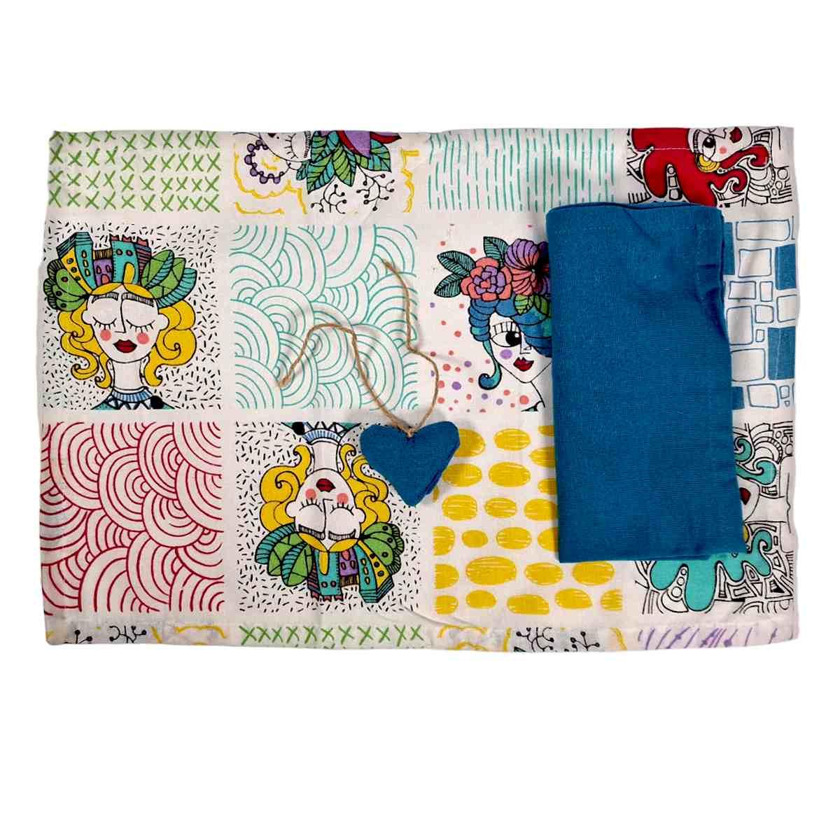 Tovaglietta Natalizia Americana con Tovagliolo Cotone Stilose |Montemaggi