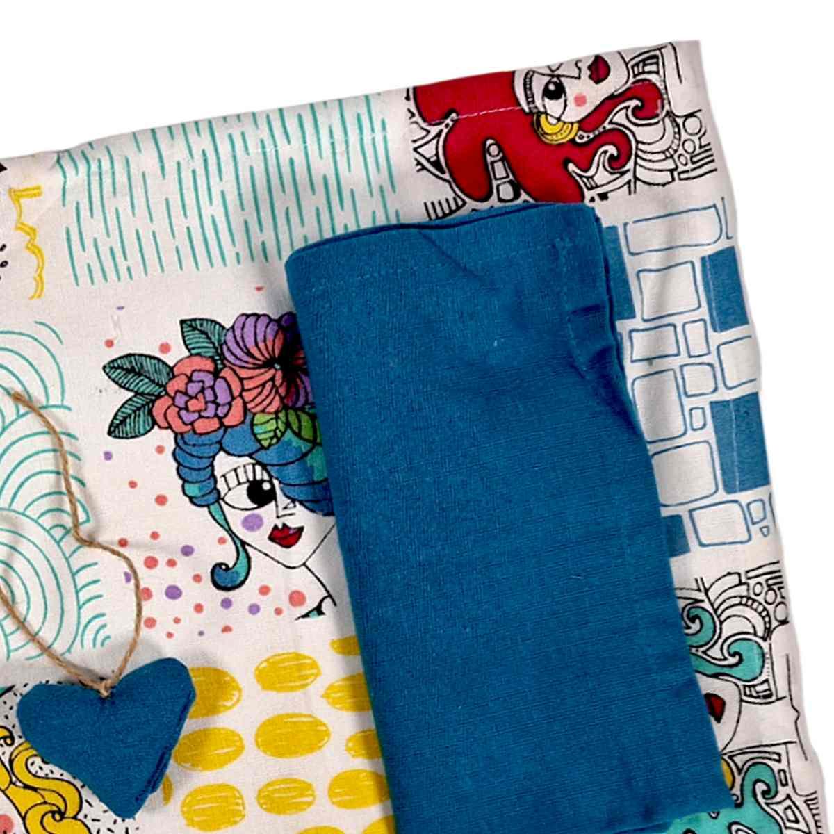 Tovaglietta Natalizia Americana con Tovagliolo Cotone Stilose |Montemaggi