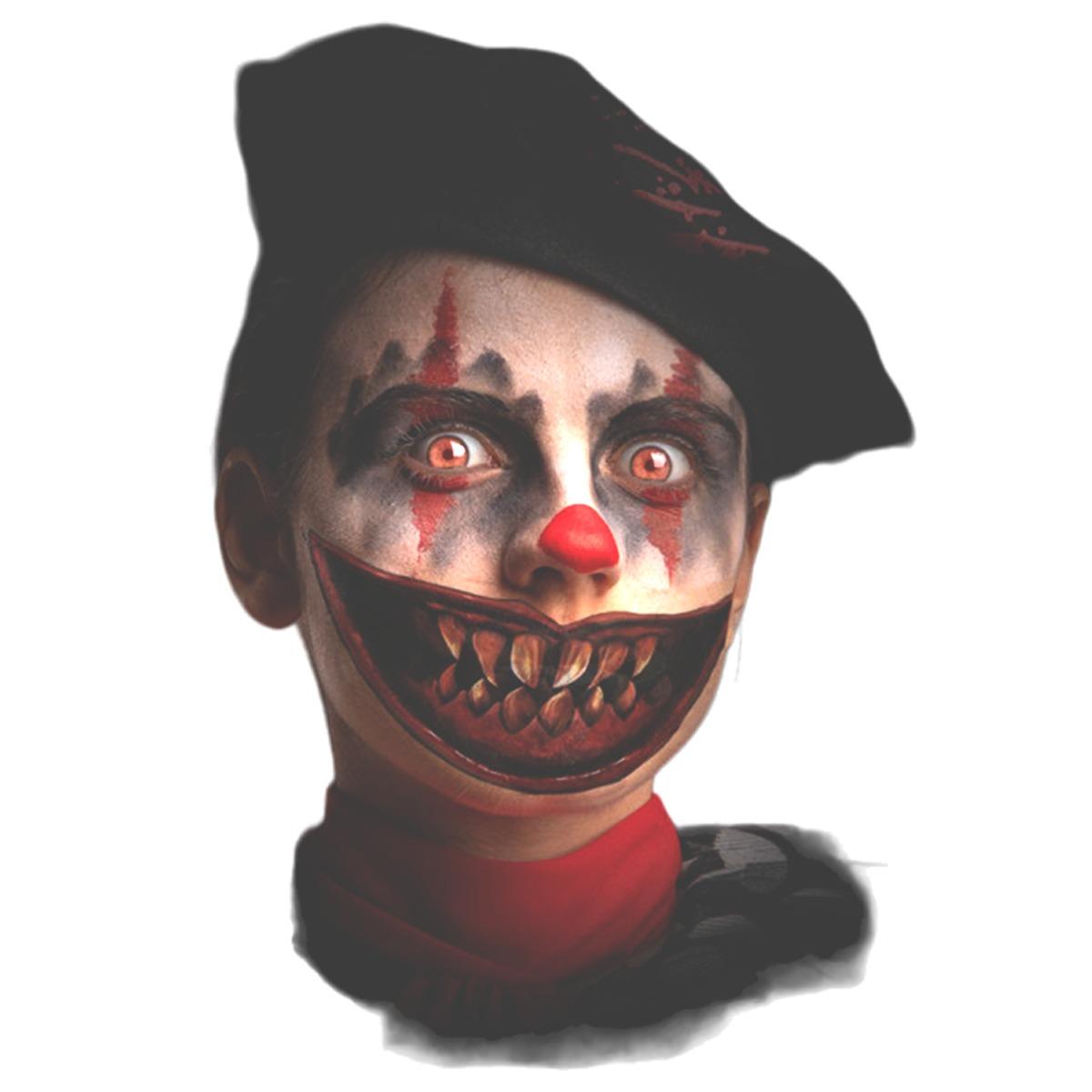Tatuaggi Viso Rimovibili Maxi Bocca da Clown Assassino |Carnival Toys