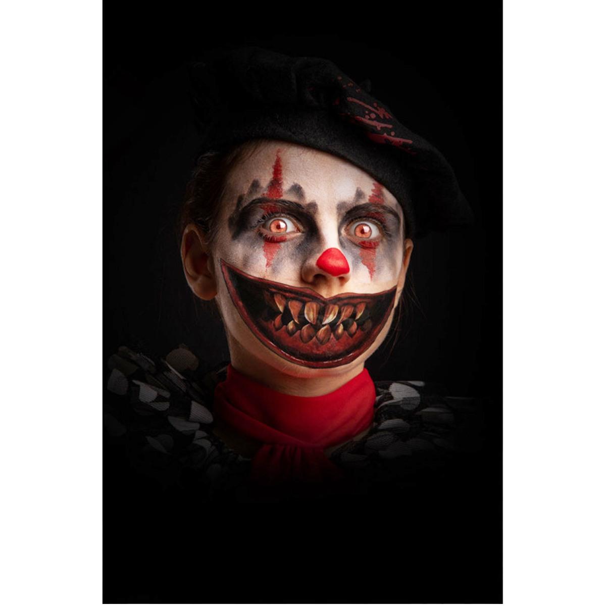 Tatuaggi Viso Rimovibili Maxi Bocca da Clown Assassino |Carnival Toys