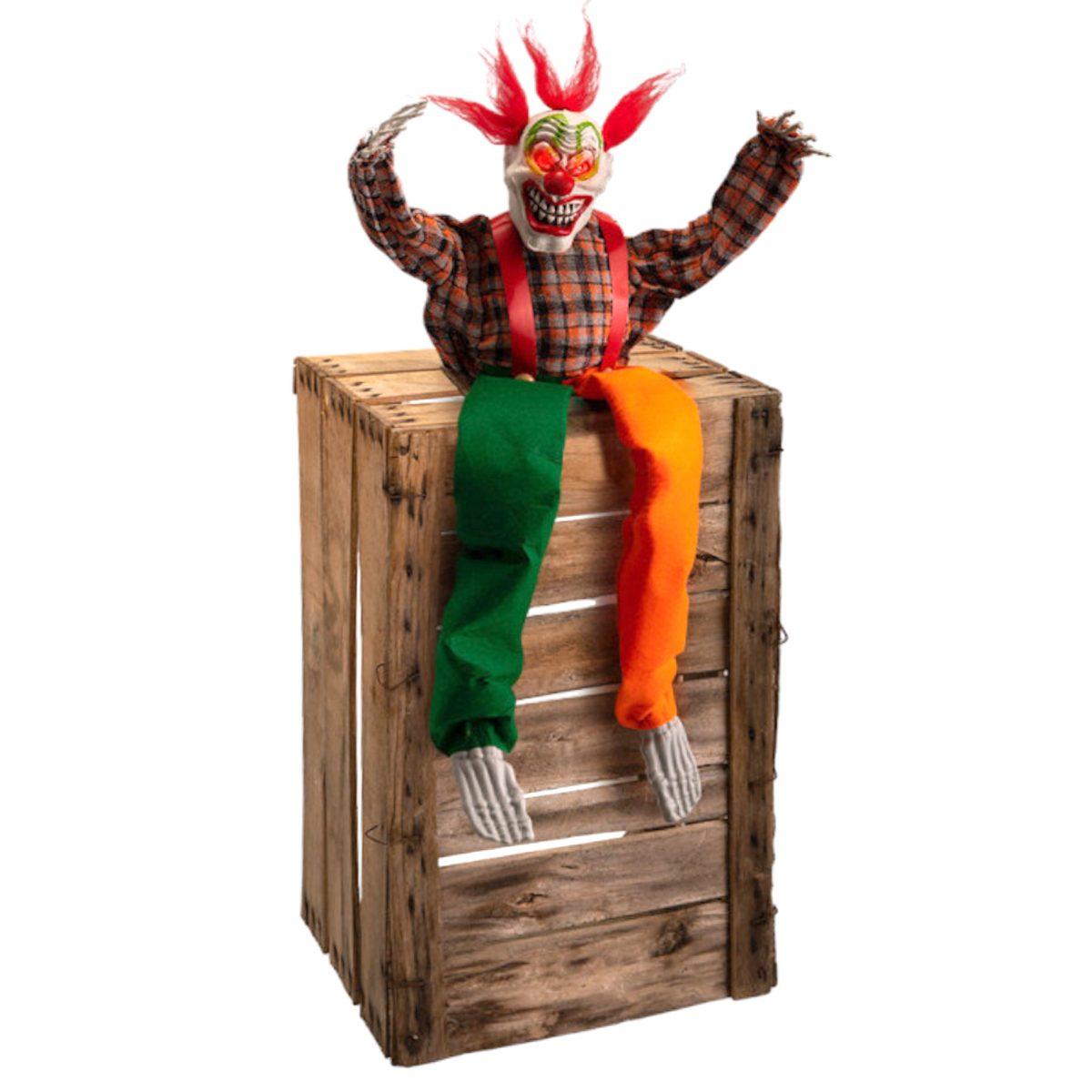 Clown Terrificante Seduto con Luci cm.65 |Carnival Toys