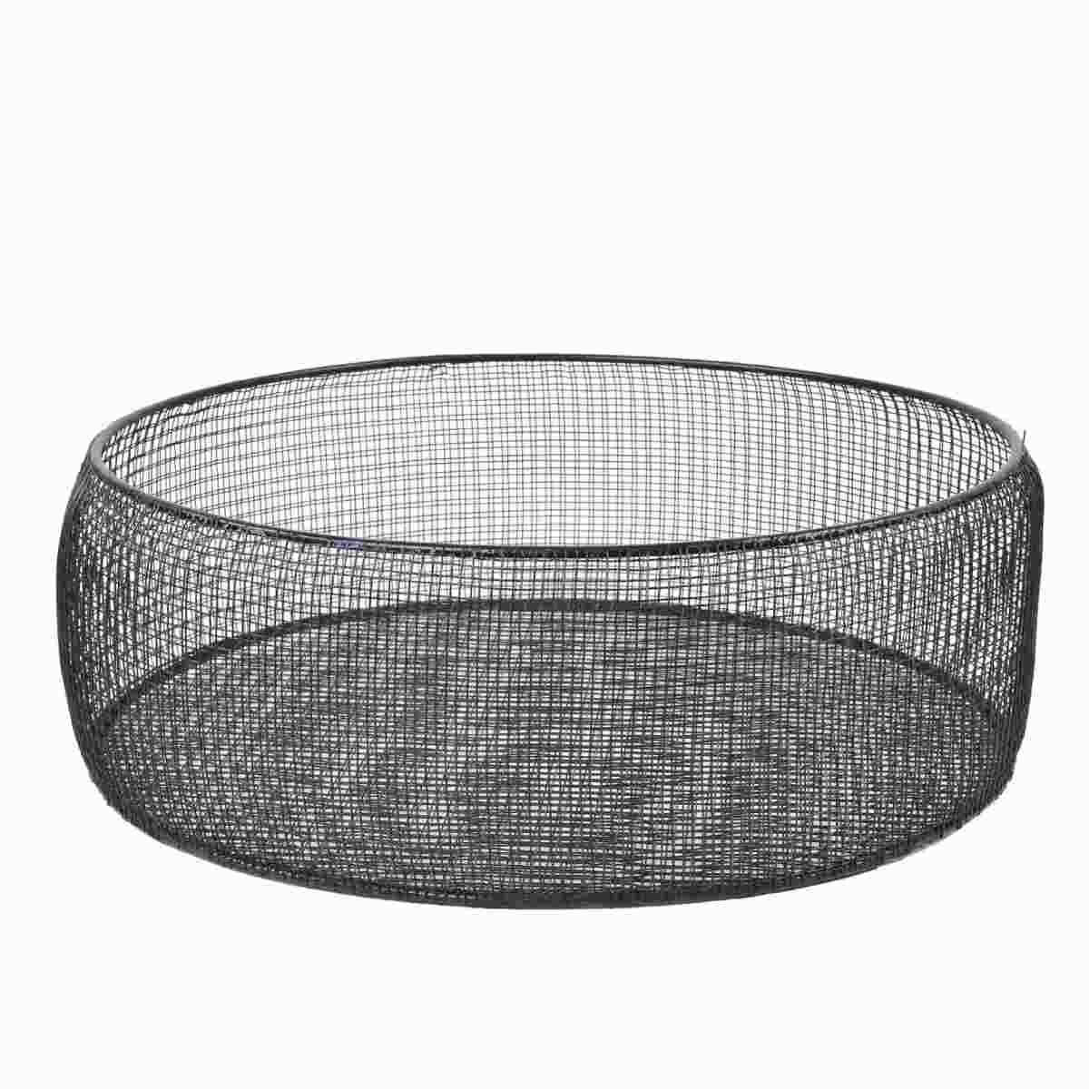 Portavaso Metallo Rete Nero cm.34x12 | Innova