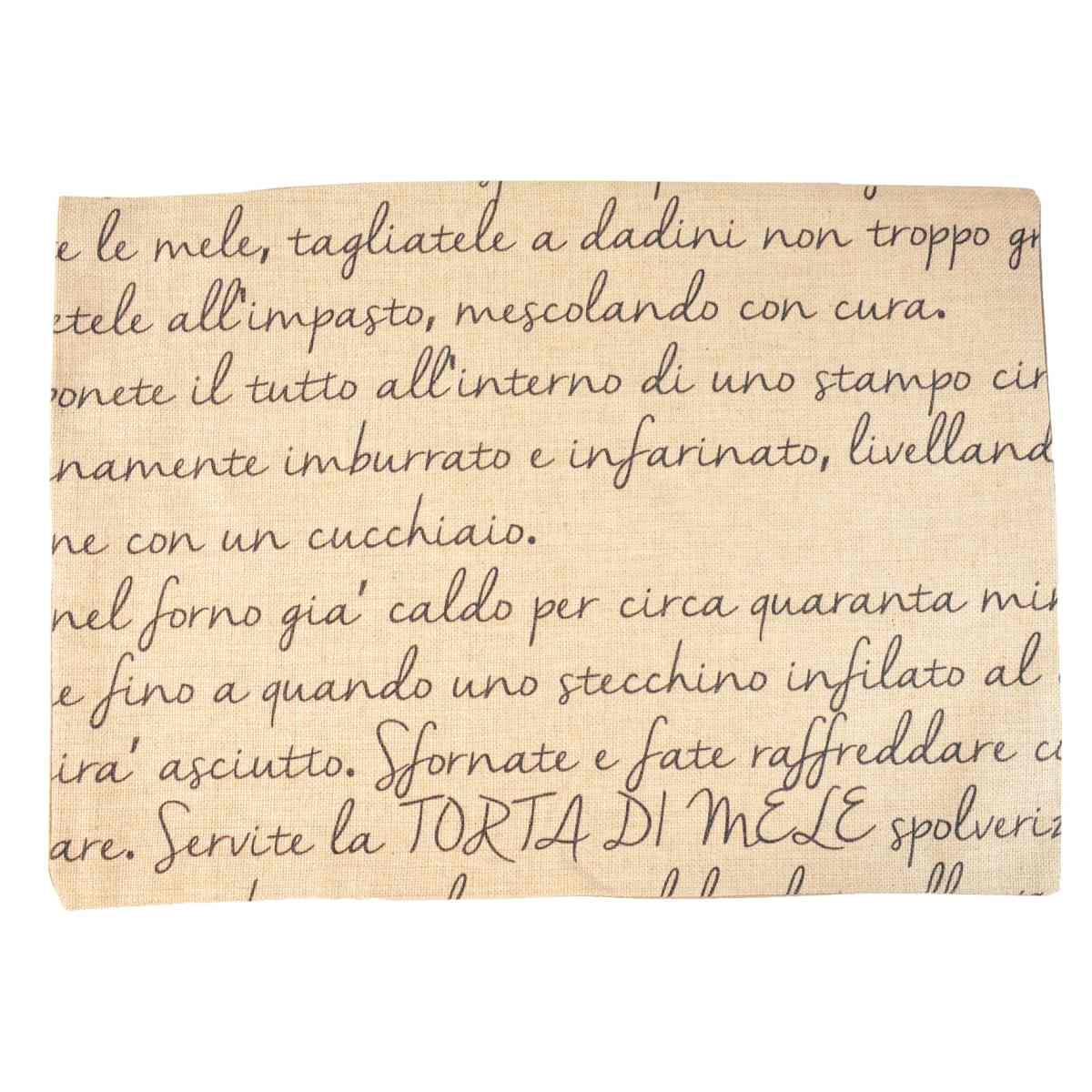 Tovaglietta Americana Ricetta cm.35x50 | Innova