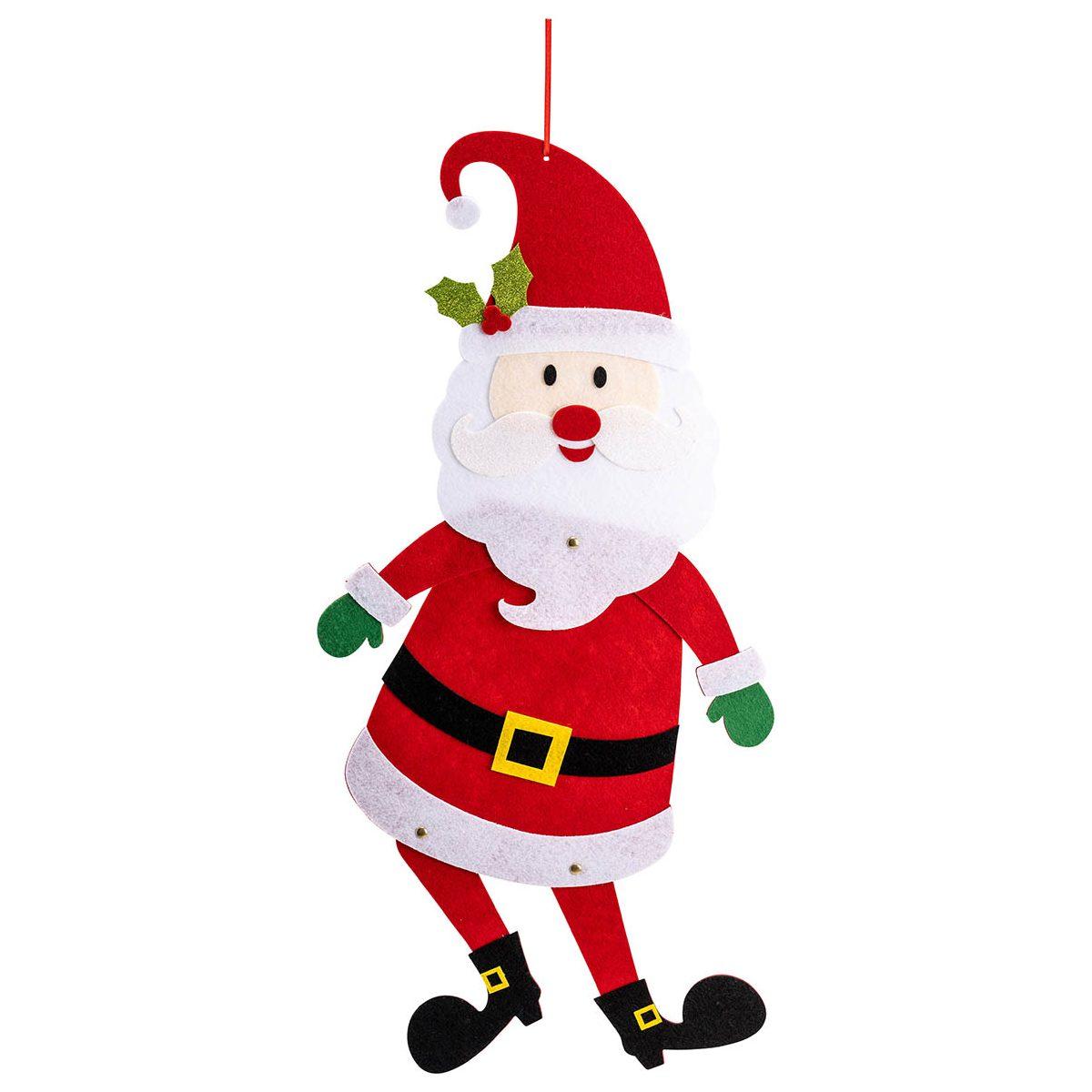 Decorazione Natalizia Babbo Natale Snodabile in Feltro cm.60 |Carnival Toys