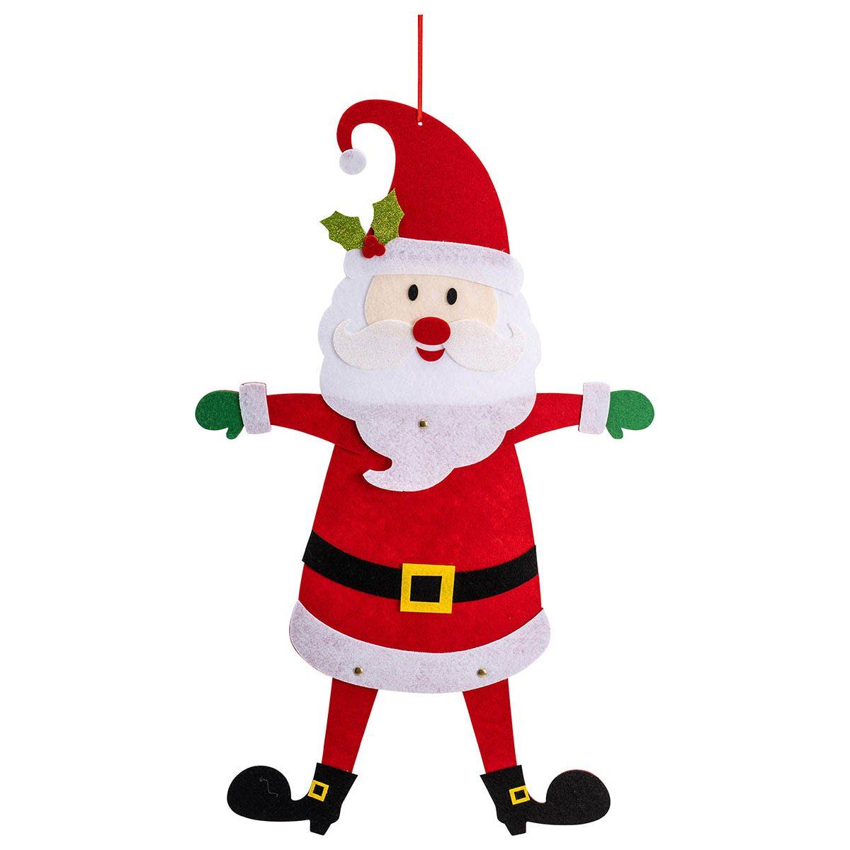 Decorazione Natalizia Babbo Natale Snodabile in Feltro cm.60 |Carnival Toys