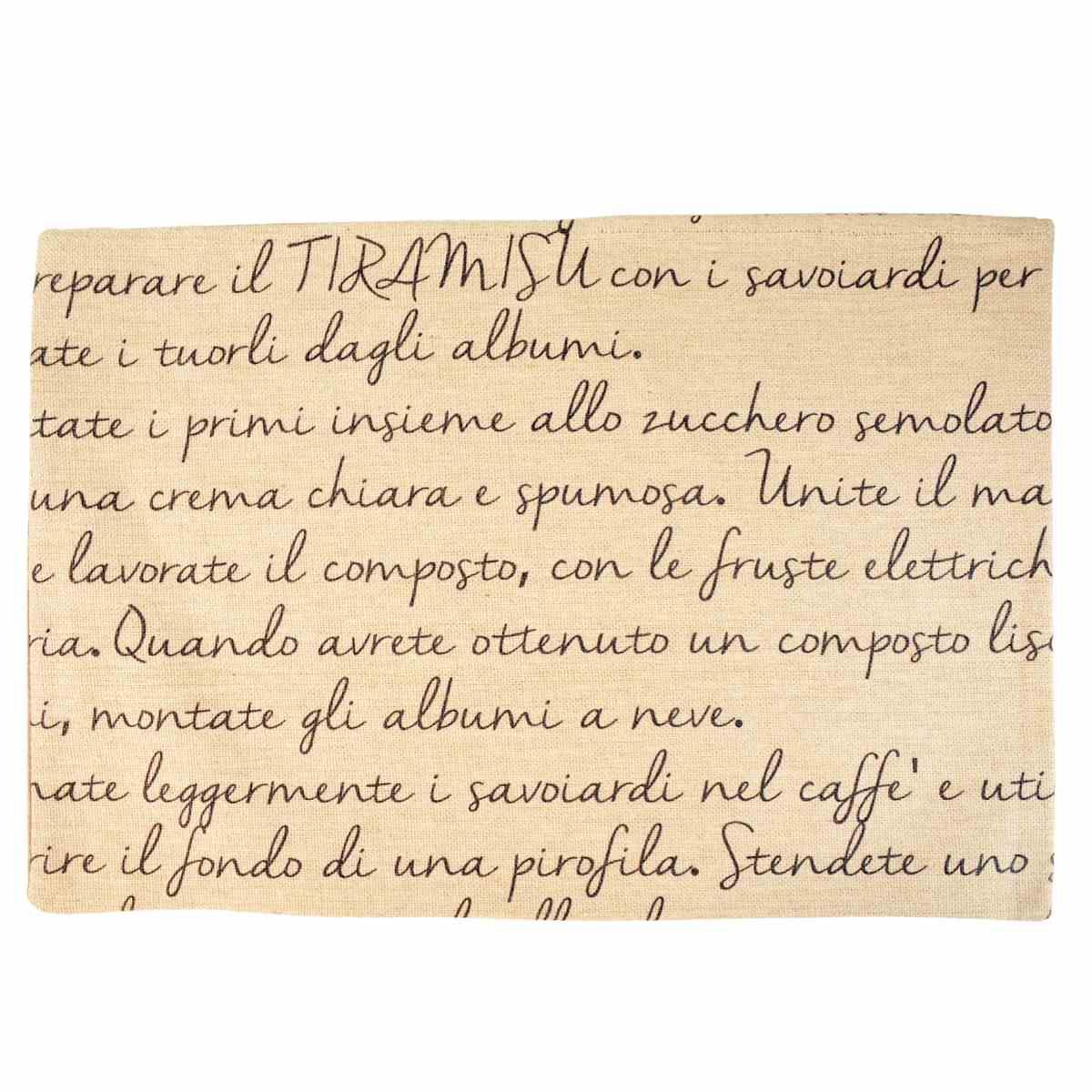 Tovaglietta Americana Ricetta cm.35x50 | Innova