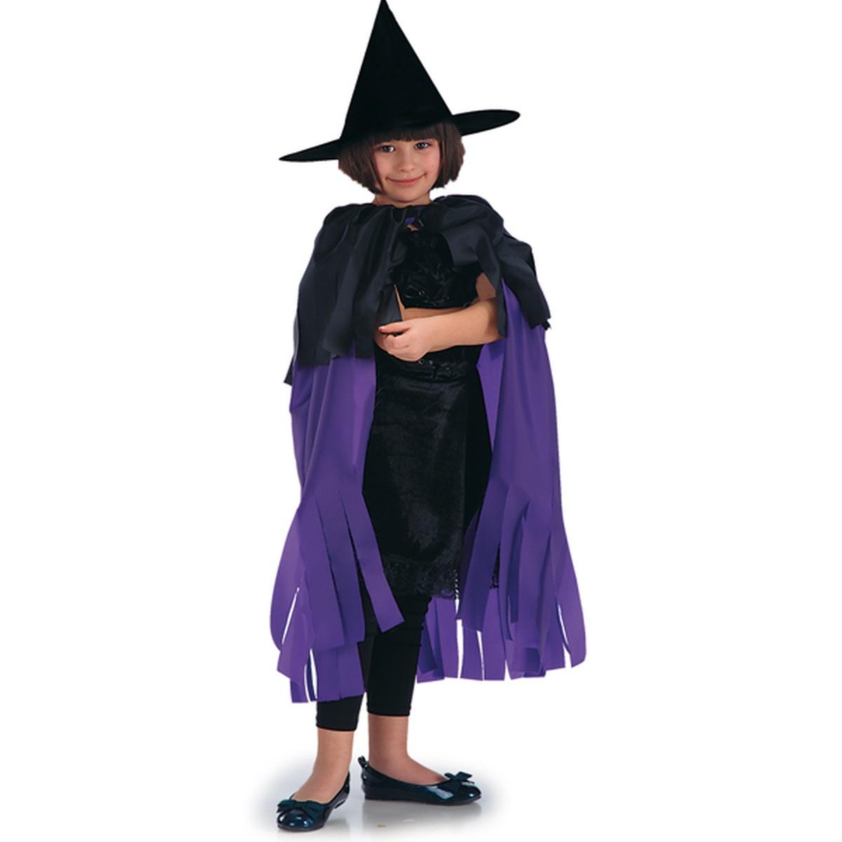 Mantello cm.70 Viola Nero con Cappello |Carnival Toys