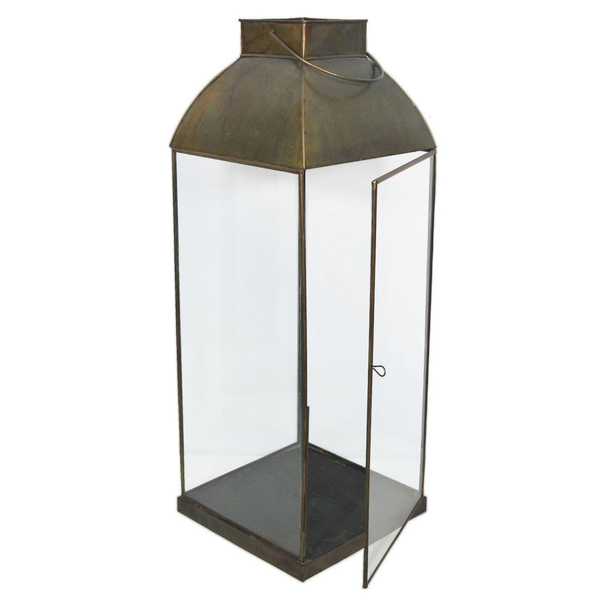 Lanterna cm.25x25x70 Metallo Bronzo Anticato |Innova