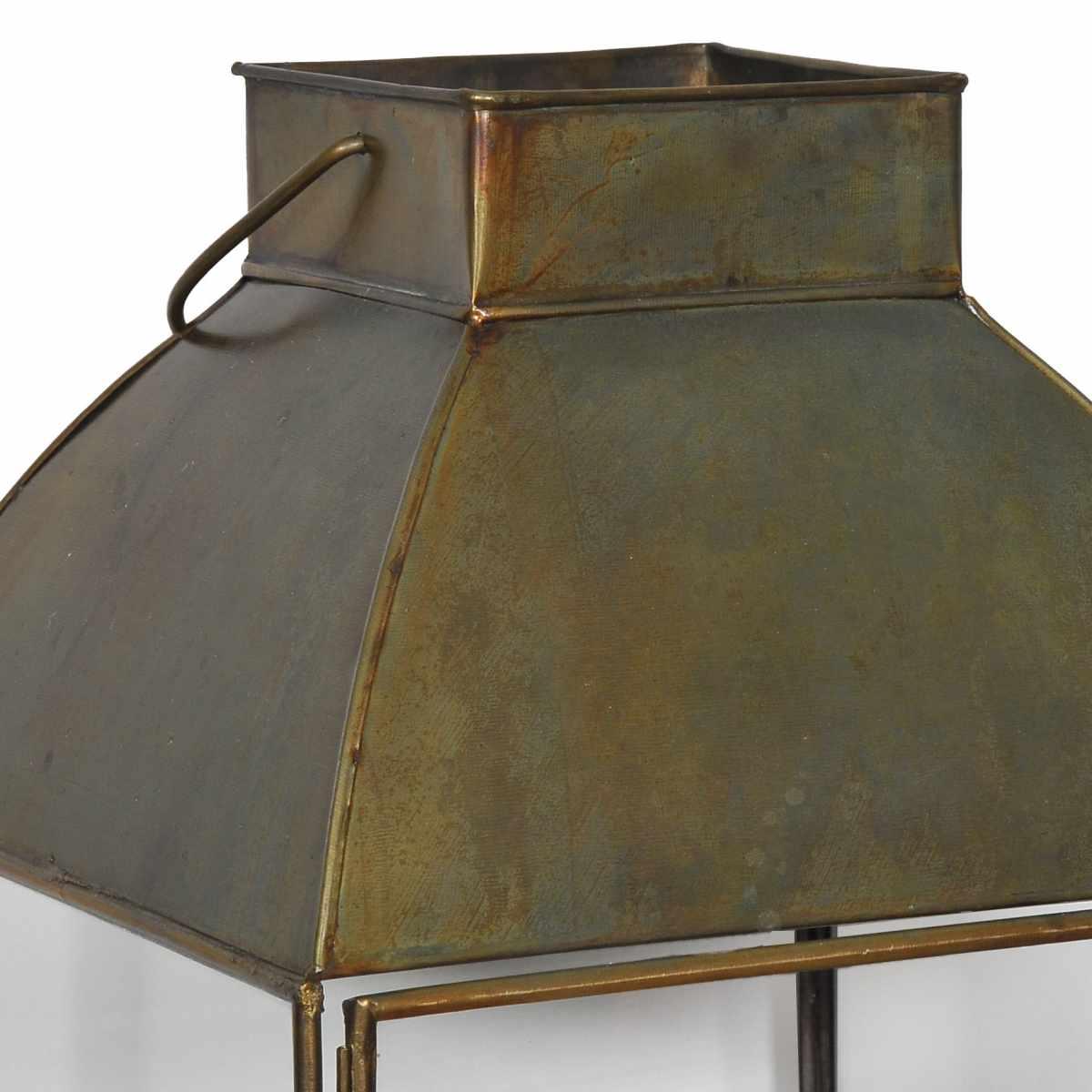 Lanterna cm.25x25x70 Metallo Bronzo Anticato |Innova