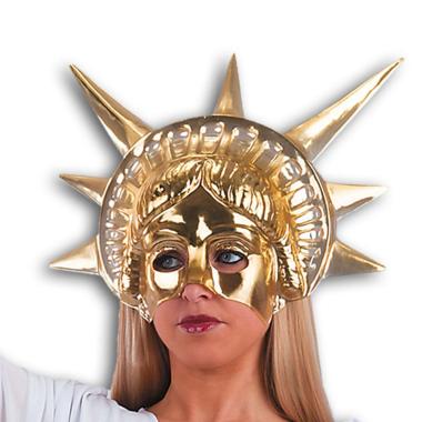Maschera Viso PVC Statua Della Liberta' Oro |Carnival Toys