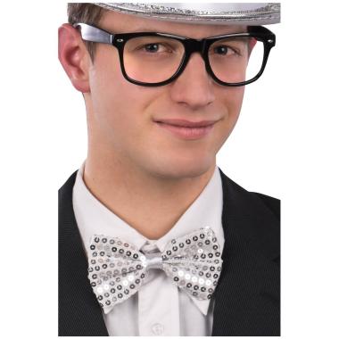 Papillon Argento in Paillettes cm.7x12 |Carnival Toys