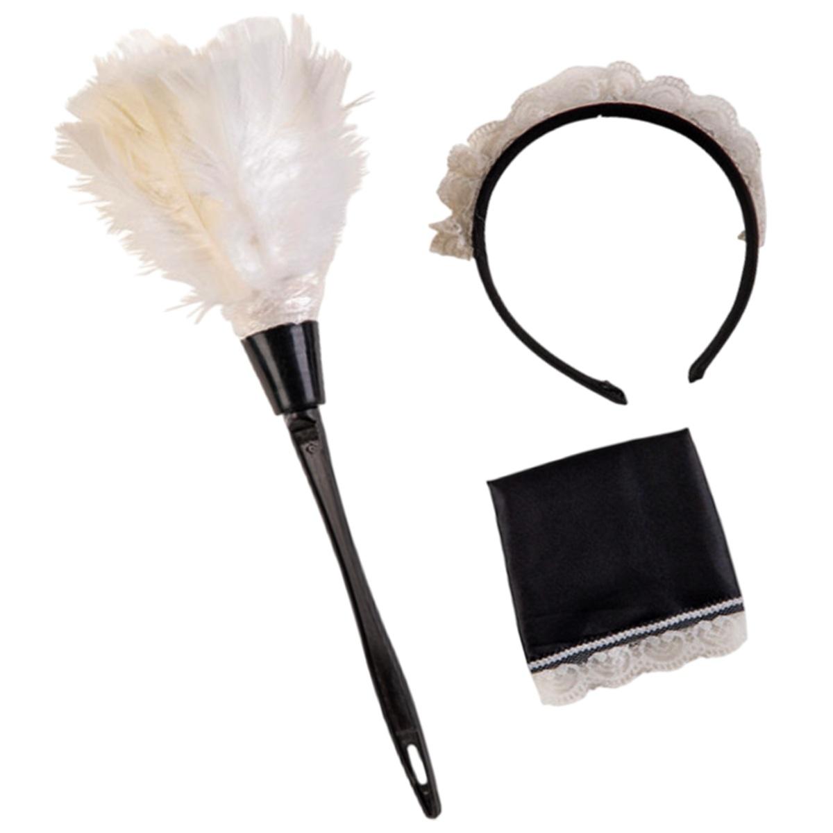 Costume Cameriera con Spolverino Grembiule Cerchietto Polsini |Carnival Toys