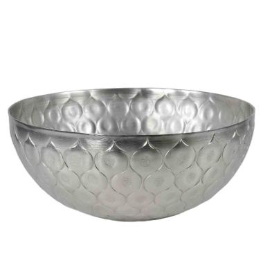 Vaso Metallo Ciotola Argento cm.30x13 | Innova