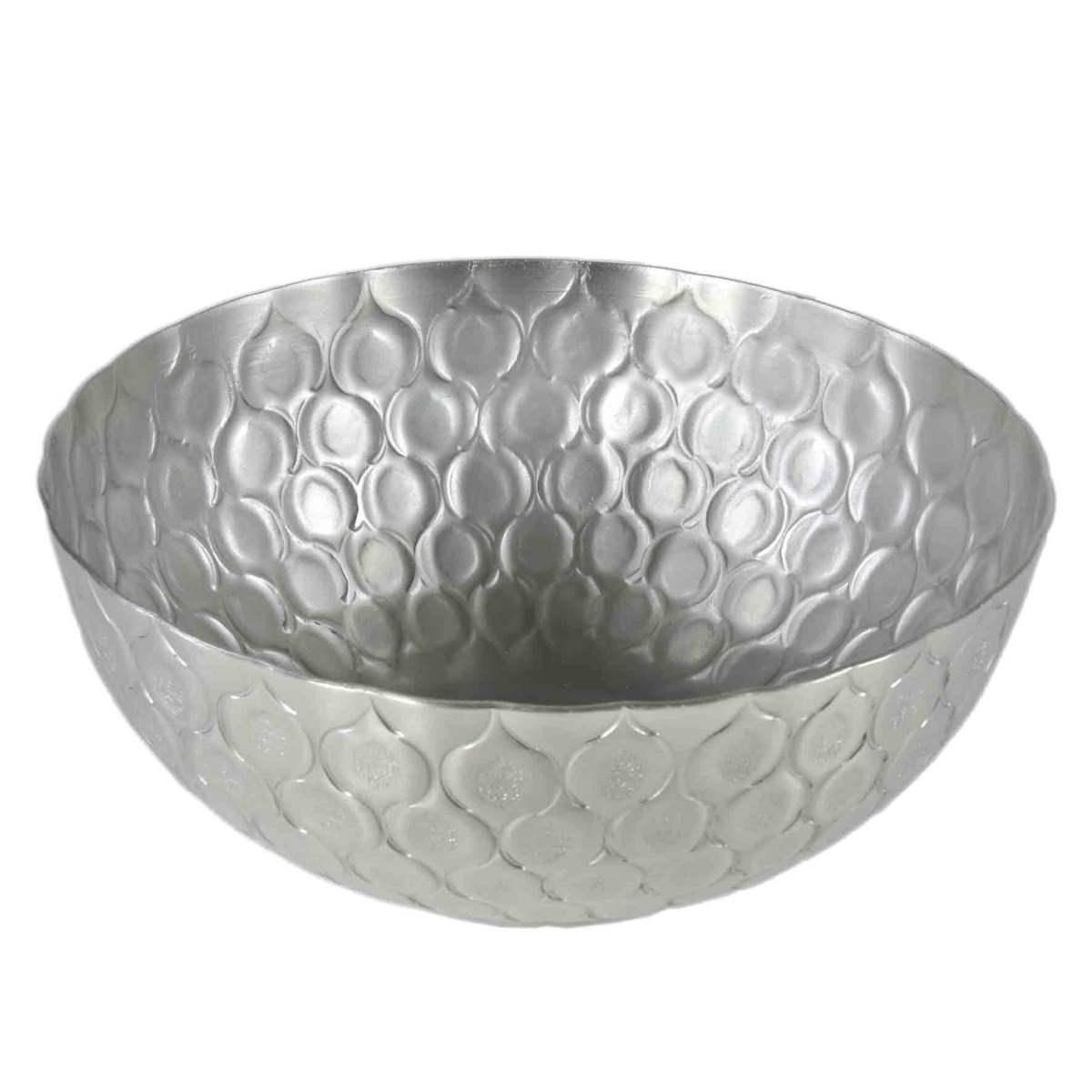 Vaso Metallo Ciotola Argento cm.26x10 | Innova