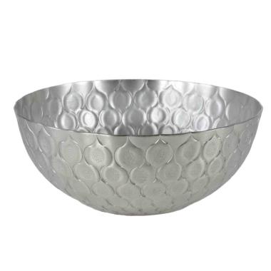 Vaso Metallo Ciotola Argento cm.26x10 | Innova