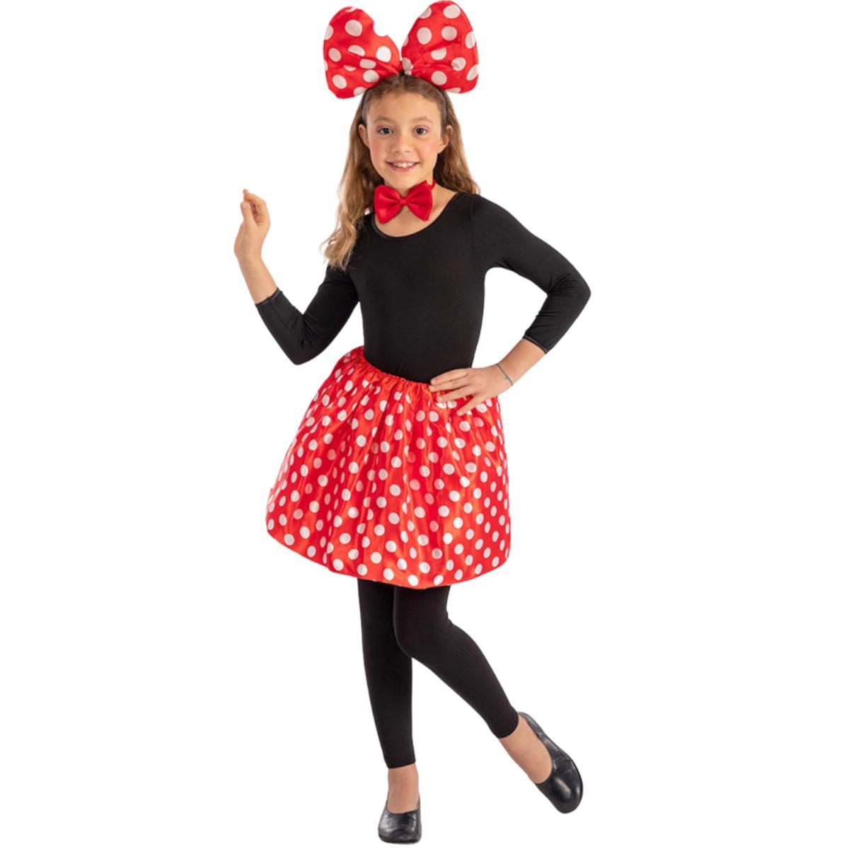 Gonna (Tglia Unica)t Rosso con Pois Bianchi cm.30 |Carnival Toys