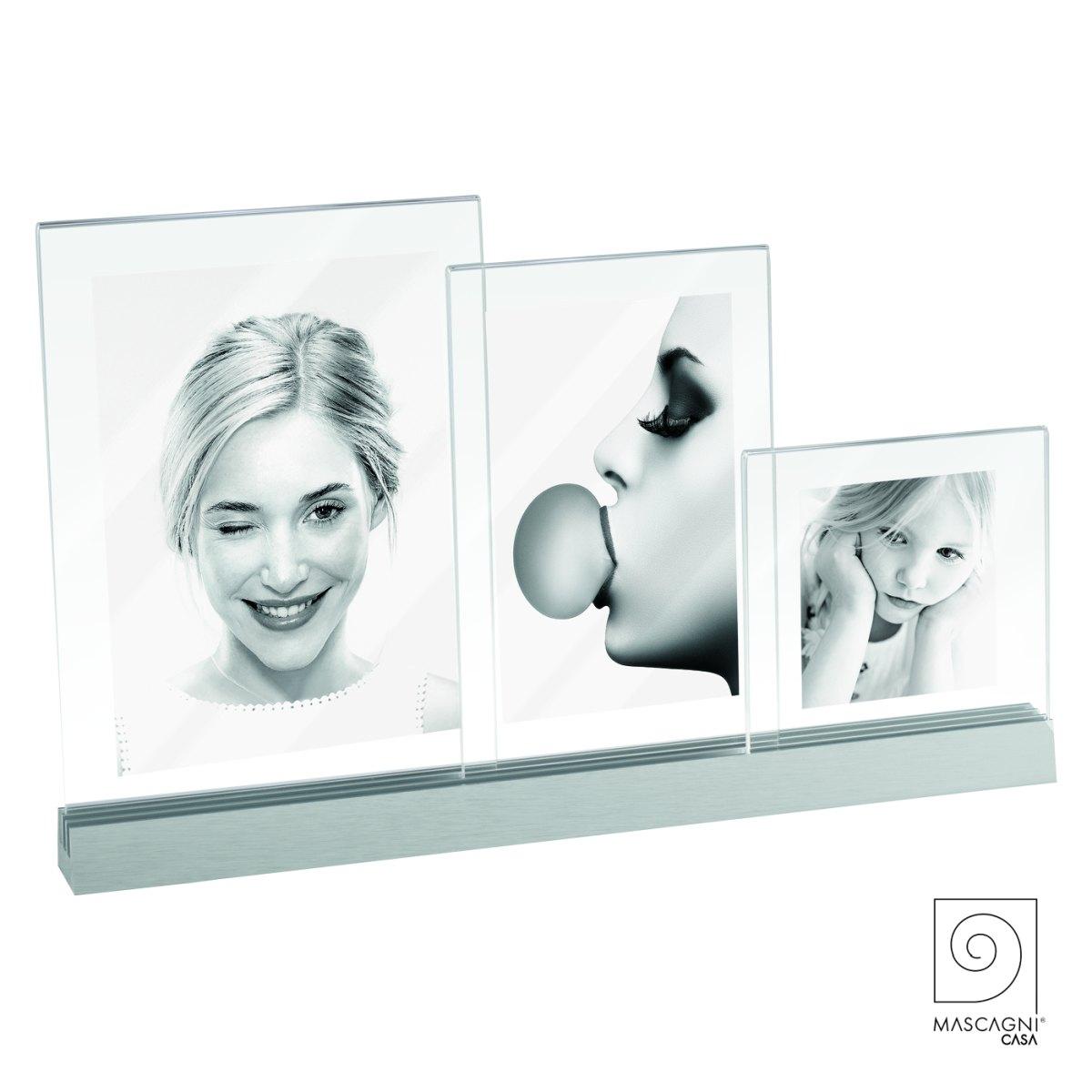 Cornice Multipla 3 Posti Alluminio PVC Argento | Mascagni