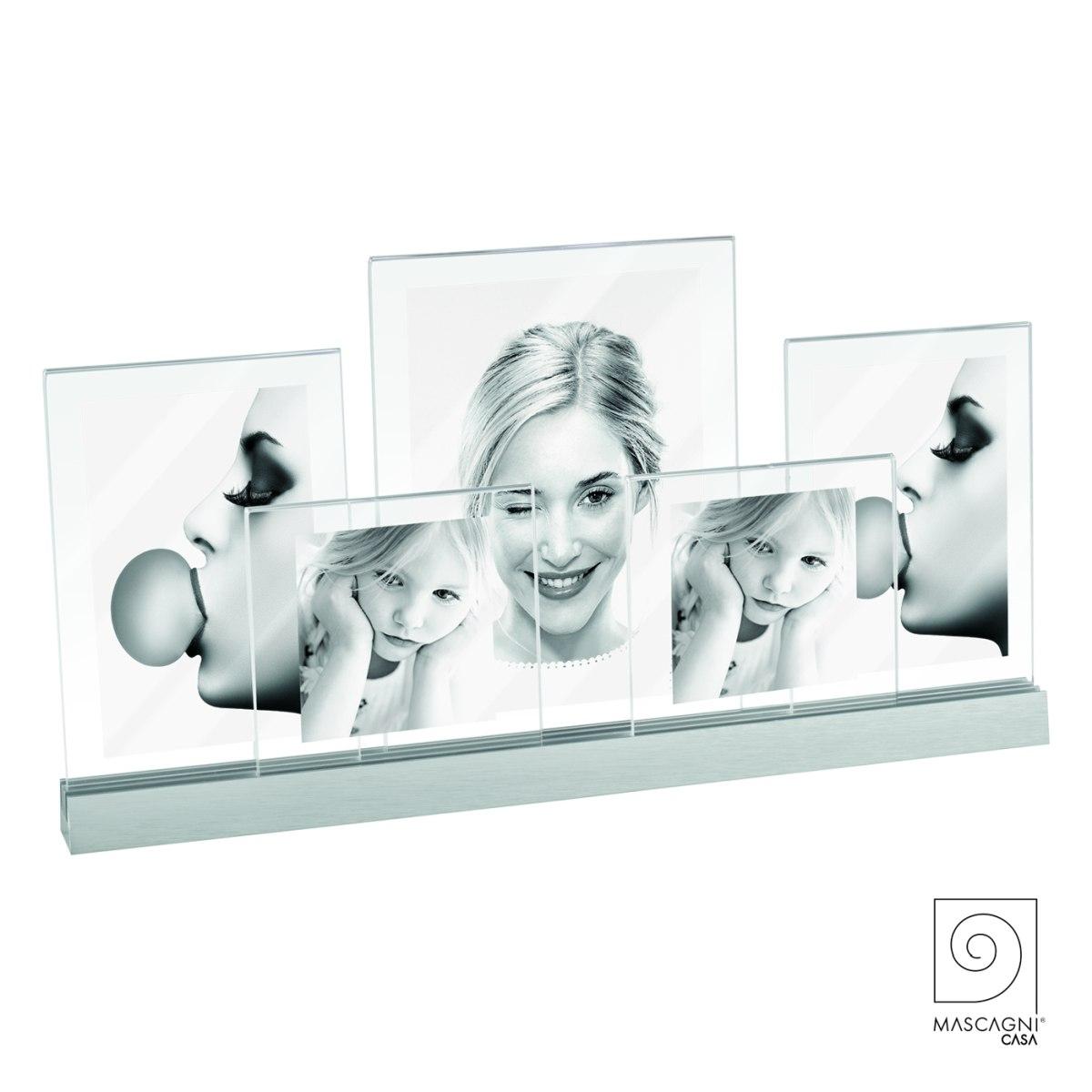 Cornice Multipla 4 Posti Alluminio PVC Argento | Mascagni