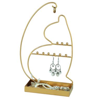 Portagioie Metallo Gatto cm.16x8x30 | Mascagni