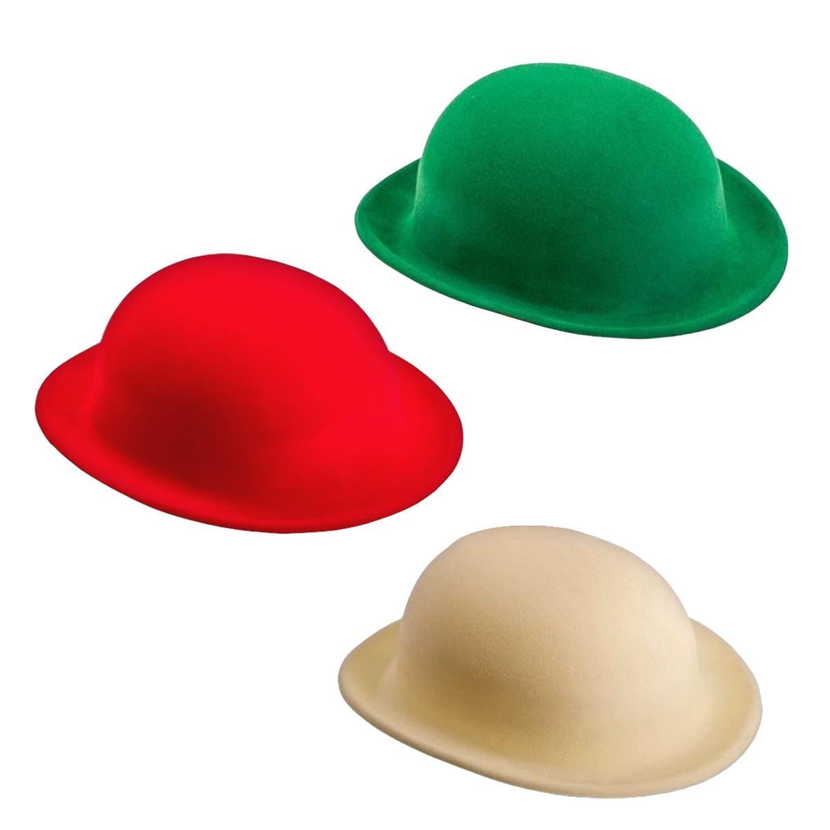 Cappello Bombetta Scamosciato 3 Colori |Carnival Toys