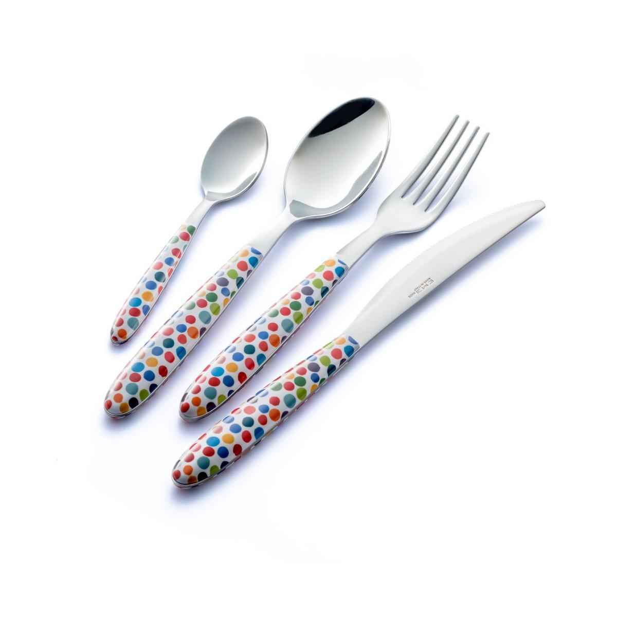 Posate Tavola Inox Set pz.24 Eme Vero Coriandolo | Eme