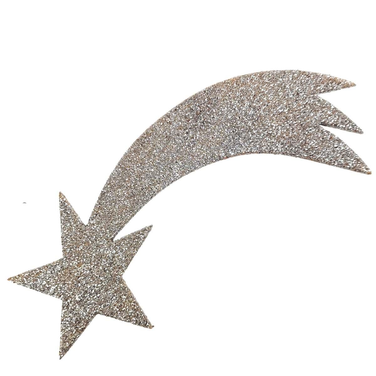 Stella Cometa Argento Glitter cm. 24x9 | M2 Store
