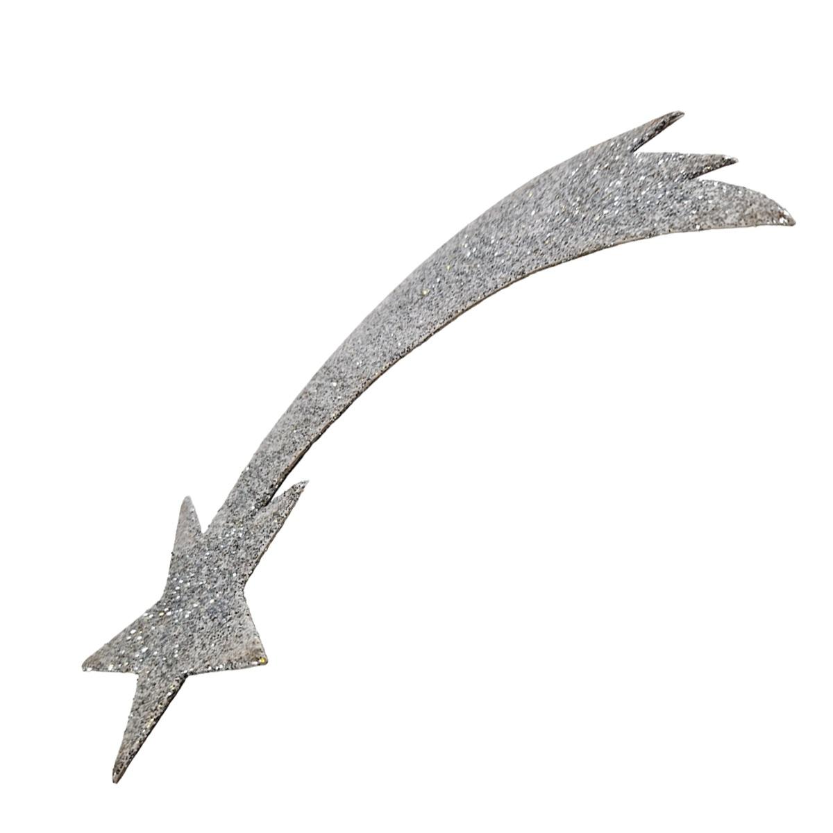 Stella Cometa Argento Glitter cm.18X7 | M2 Store