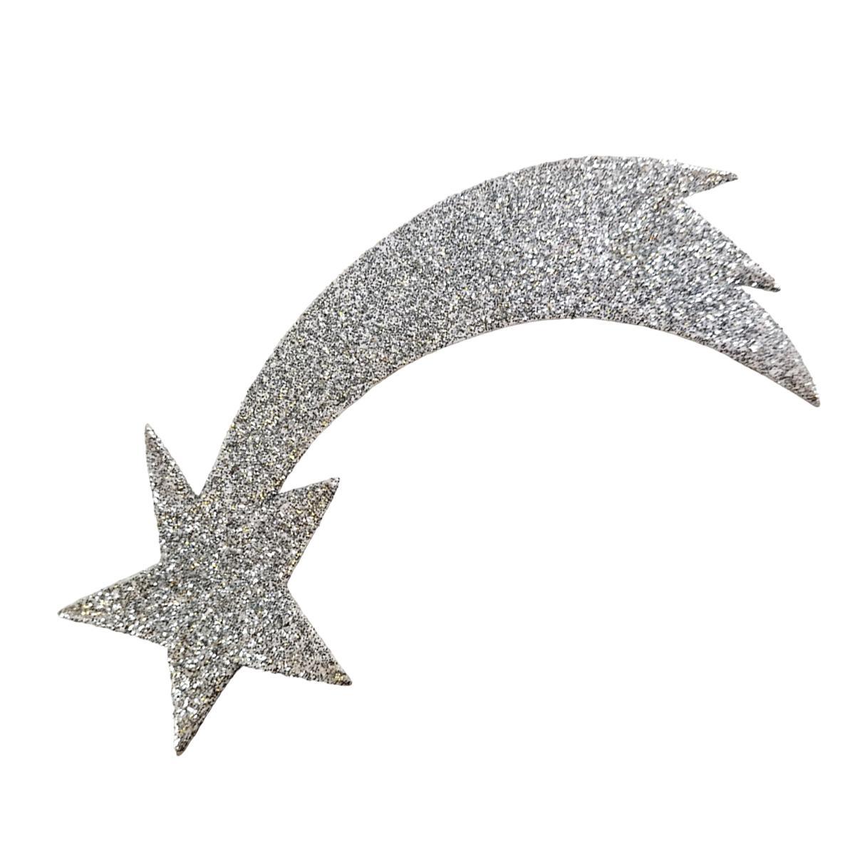 Stella Cometa Argento Glitter cm.18X7 | M2 Store