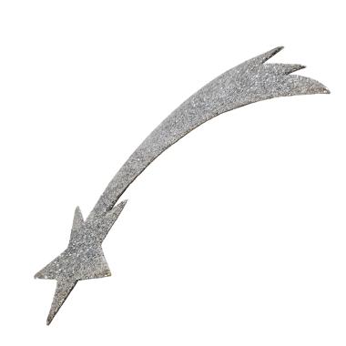 Stella Cometa Argento Glitter cm.18X7 | M2 Store