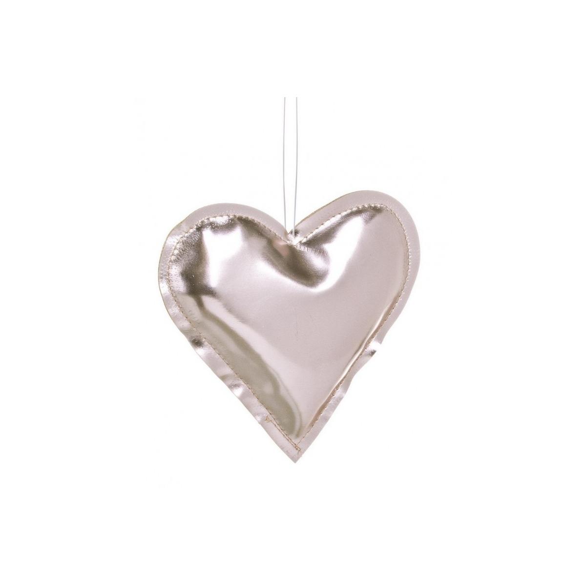 Cuore Ecopelle Oro cm.Ã˜11x2,5 |Bizzotto