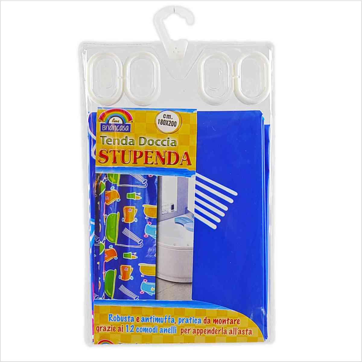 Tenda Doccia 180xH200 con 12 Anelli Lux | M2 Store