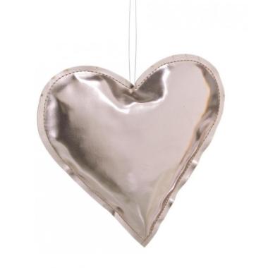 Cuore Ecopelle Oro cm.Ã˜15x3 |Bizzotto